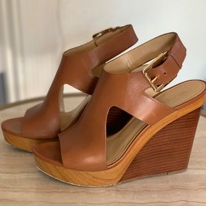 Michael Khors leather wedges